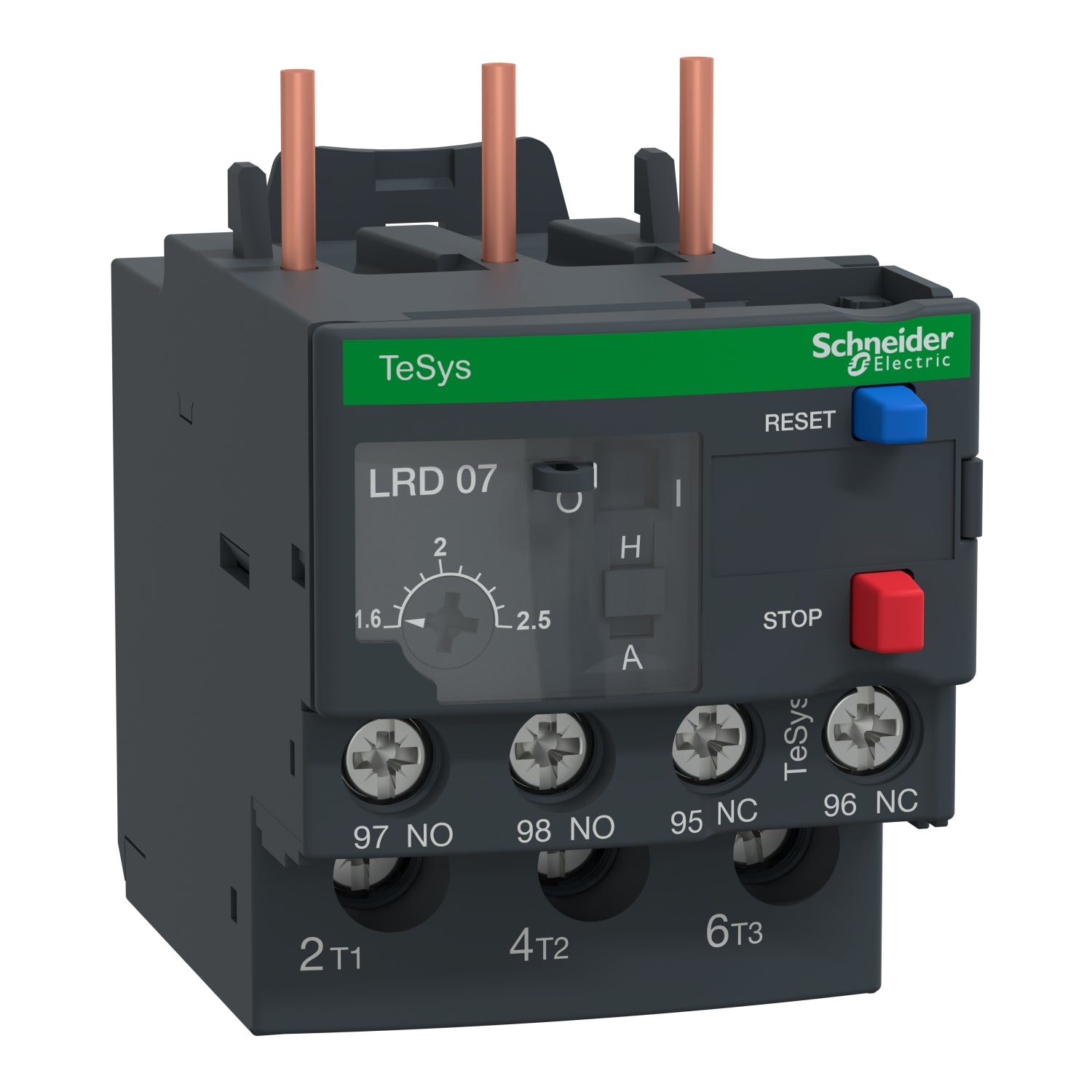 LRD076 - Relé térmico Schneider TeSys 1.6-2.5 A Clase 10A