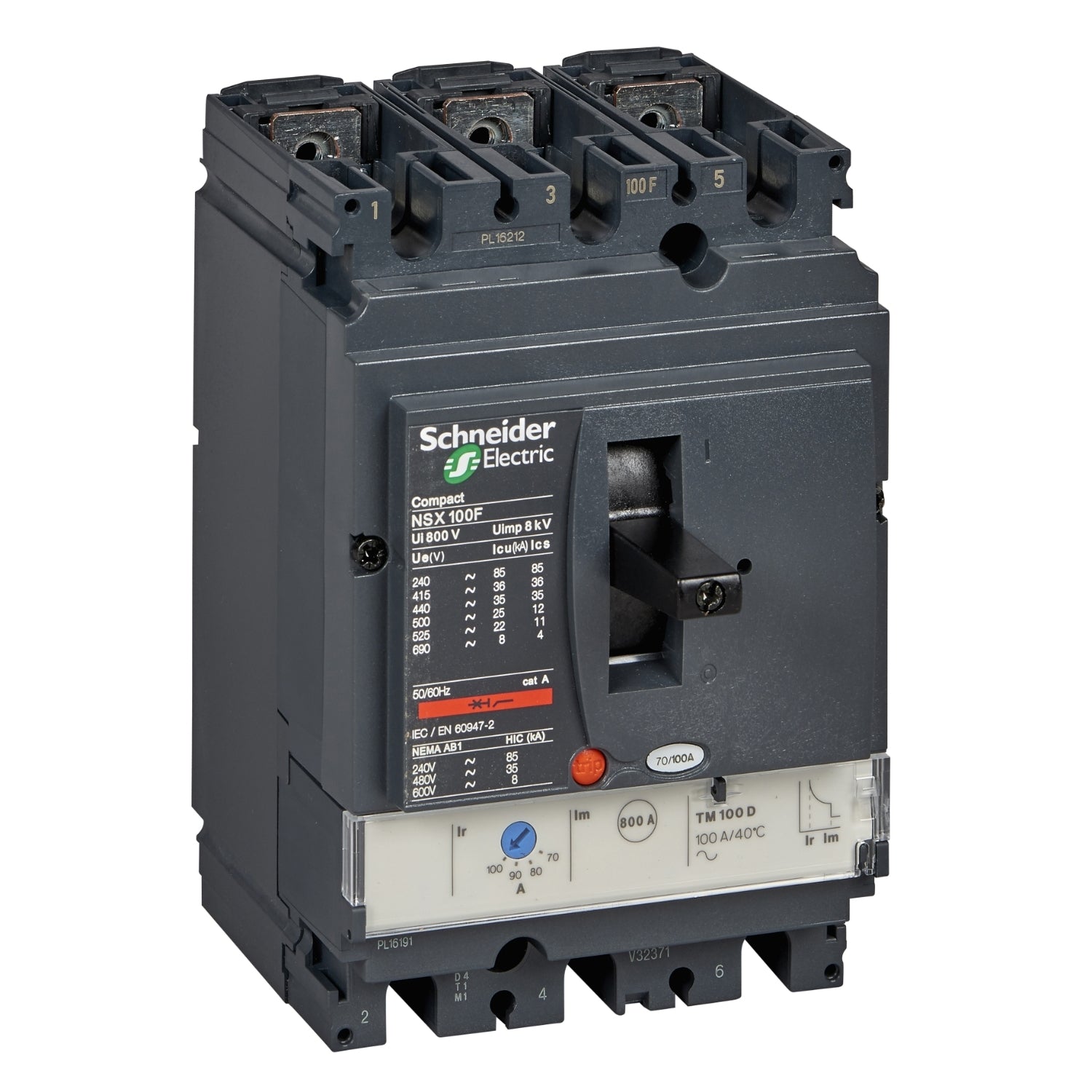 LV429637 - Interruptor Caja Moldeada Completo NSX100F TM16D 3P3R Schneider
