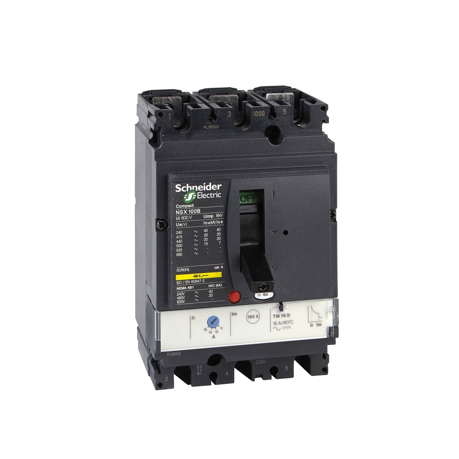 LV429846 - Interruptor Caja Moldeada Completo NSX100N TM25D 3P3R Schneider