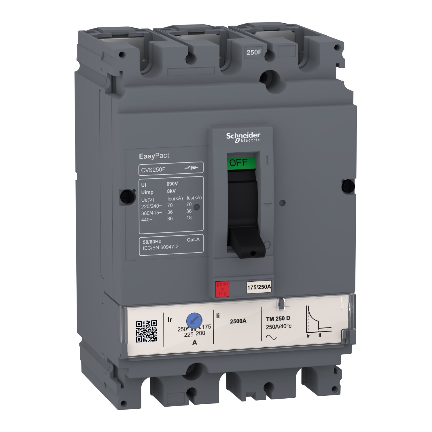 LV516333 - Interruptor Caja Moldeada Completo Easypact CVS160F TM160D 3P3R Schneider