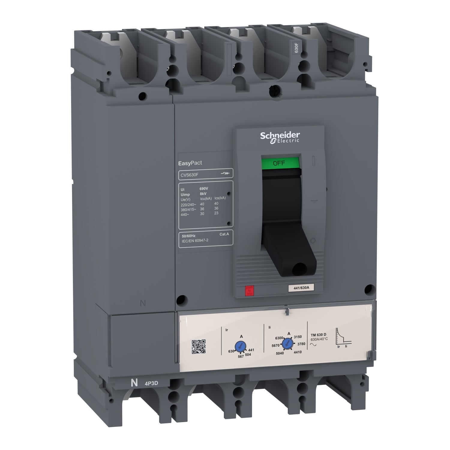 LV540311 - Interruptor Caja Moldeada Completo Easypact CVS400F TM320D 4P4R Schneider
