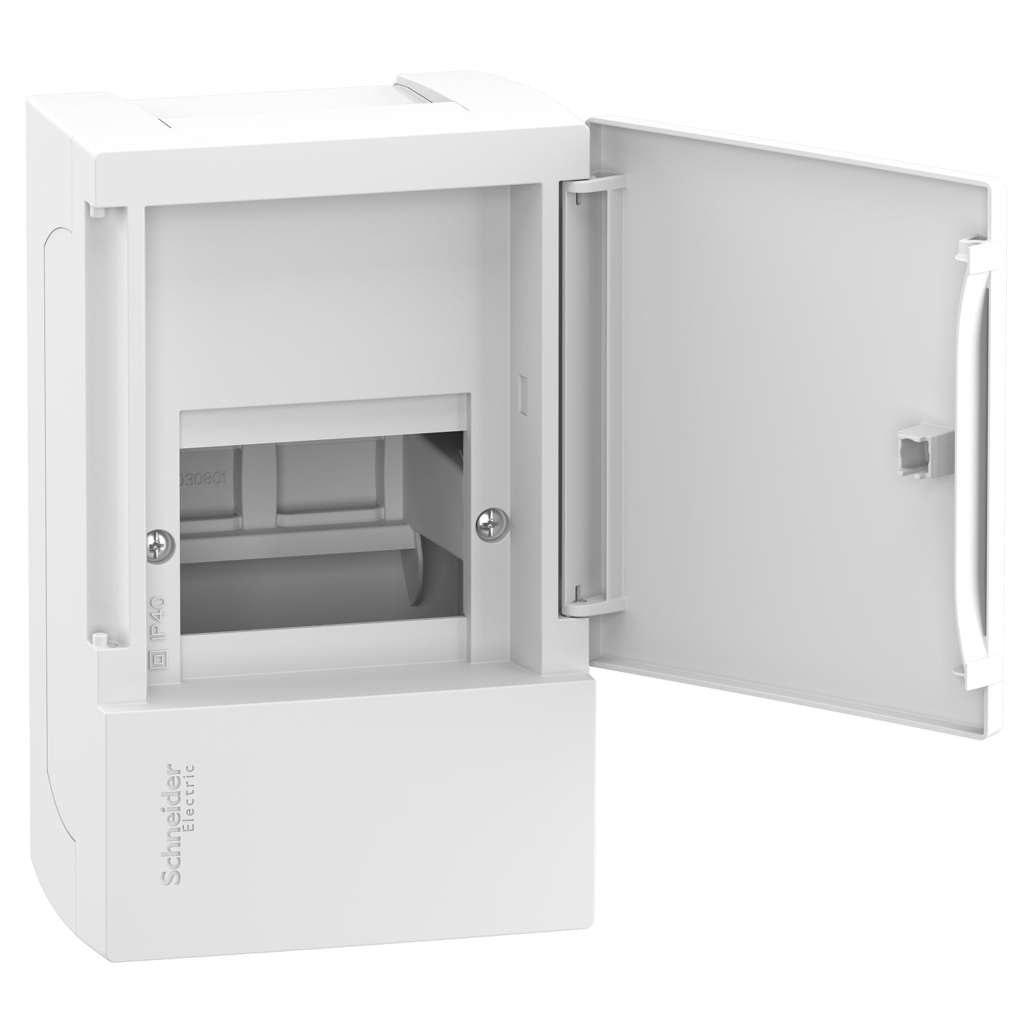 MIP10104 - Cuadro eléctrico superficie Resi9 MP 1 Fila x 4 Módulos + Puerta Blanca Schneider