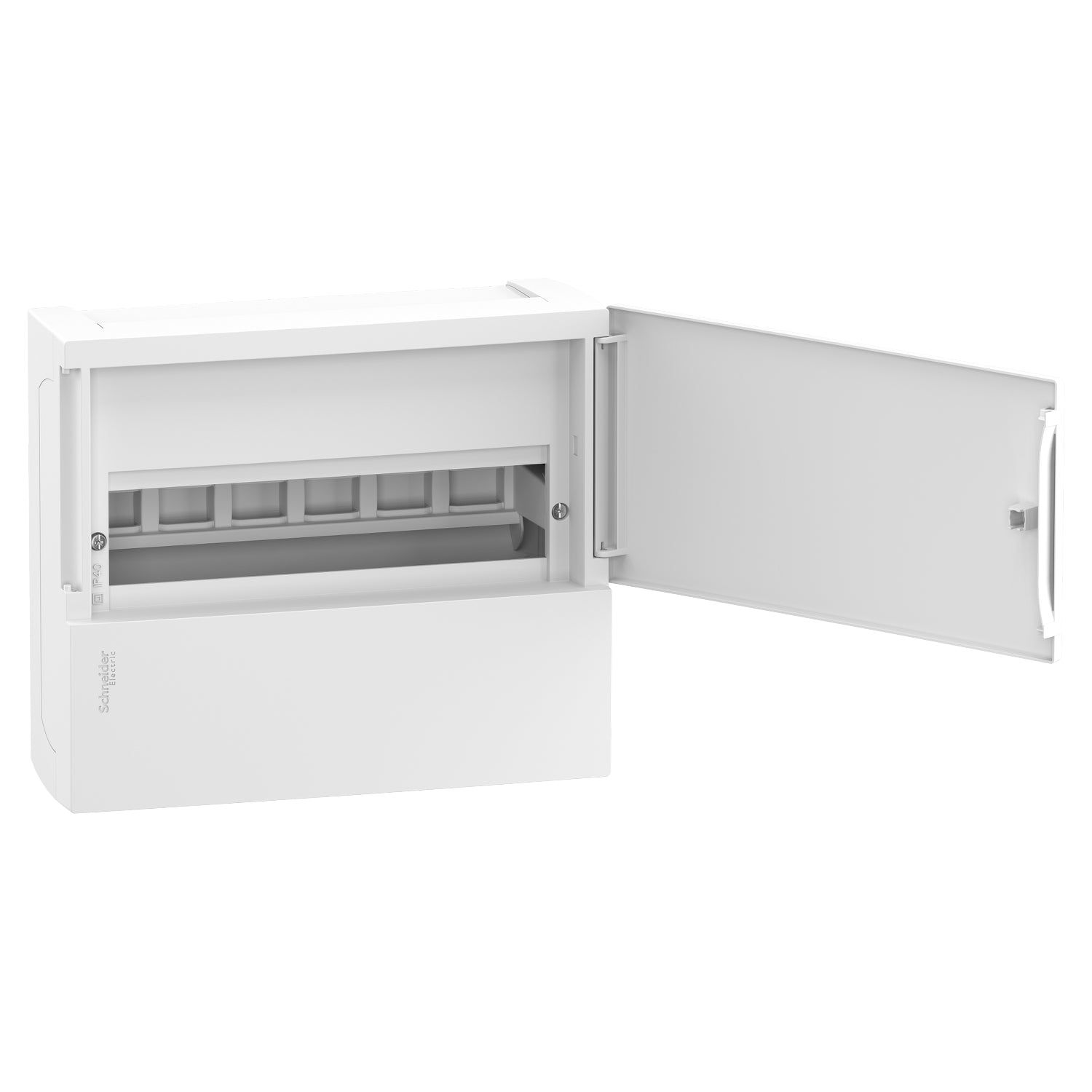 MIP10112 - Cuadro eléctrico superficie Resi9 MP 1 Fila x 12 Módulos + Puerta Blanca Schneider