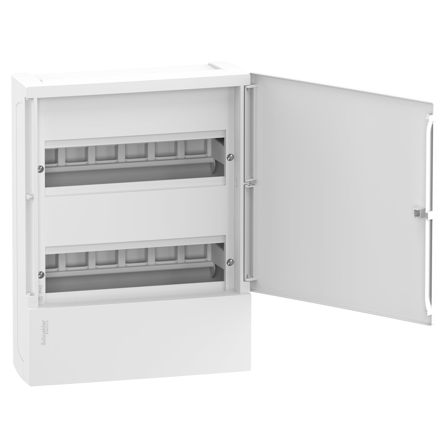 MIP10212 - Cuadro eléctrico superficie Resi9 MP 2 Filas x 12 Módulos + Puerta blanca Schneider
