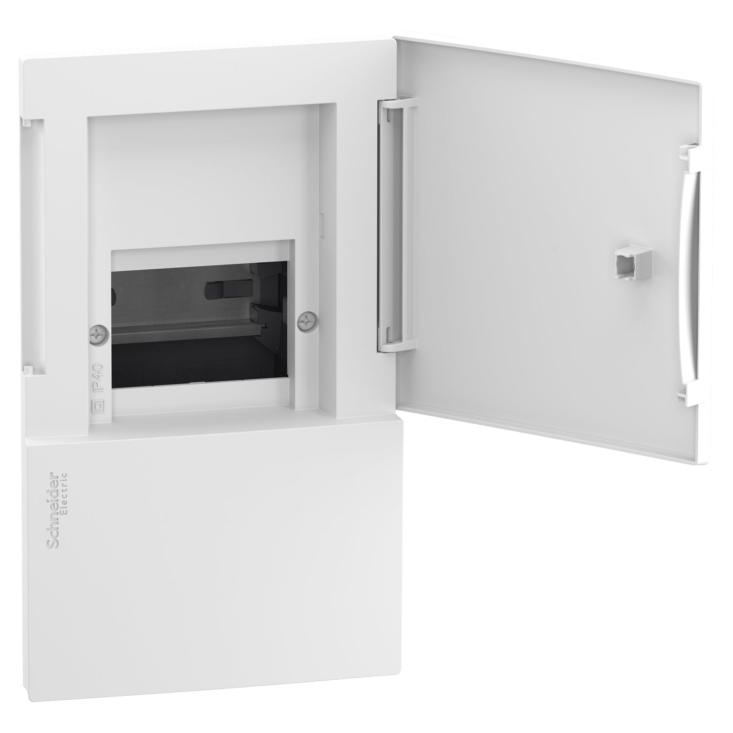MIP20104 - Cuadro eléctrico empotrar Resi9 MP 1 Fila x 4 Módulos + Puert Blanca Schneider