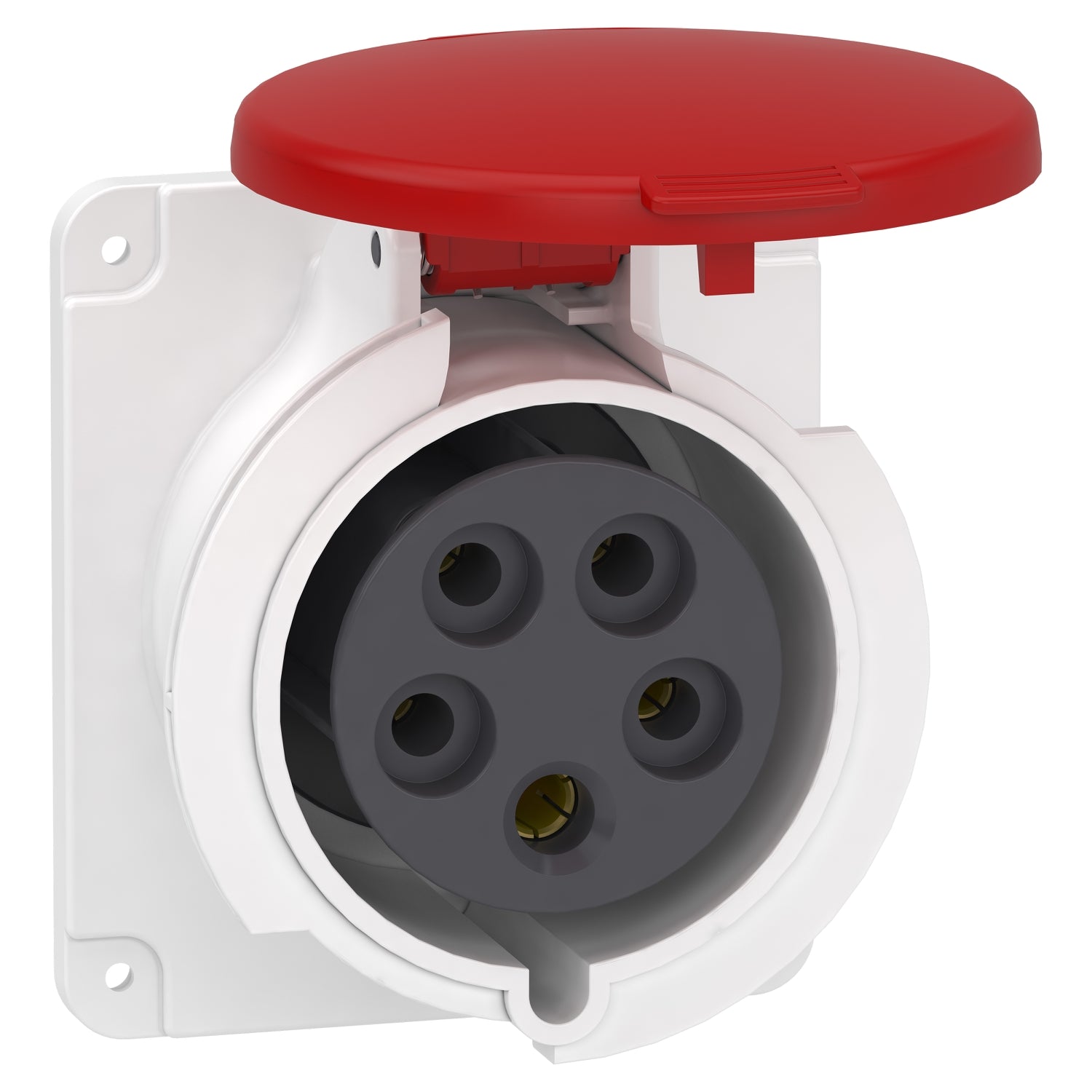 PKF32G435 - PratiKa socket - screw - straight - 32A - 3P + N + E - 380...415 V AC - panel Schneider