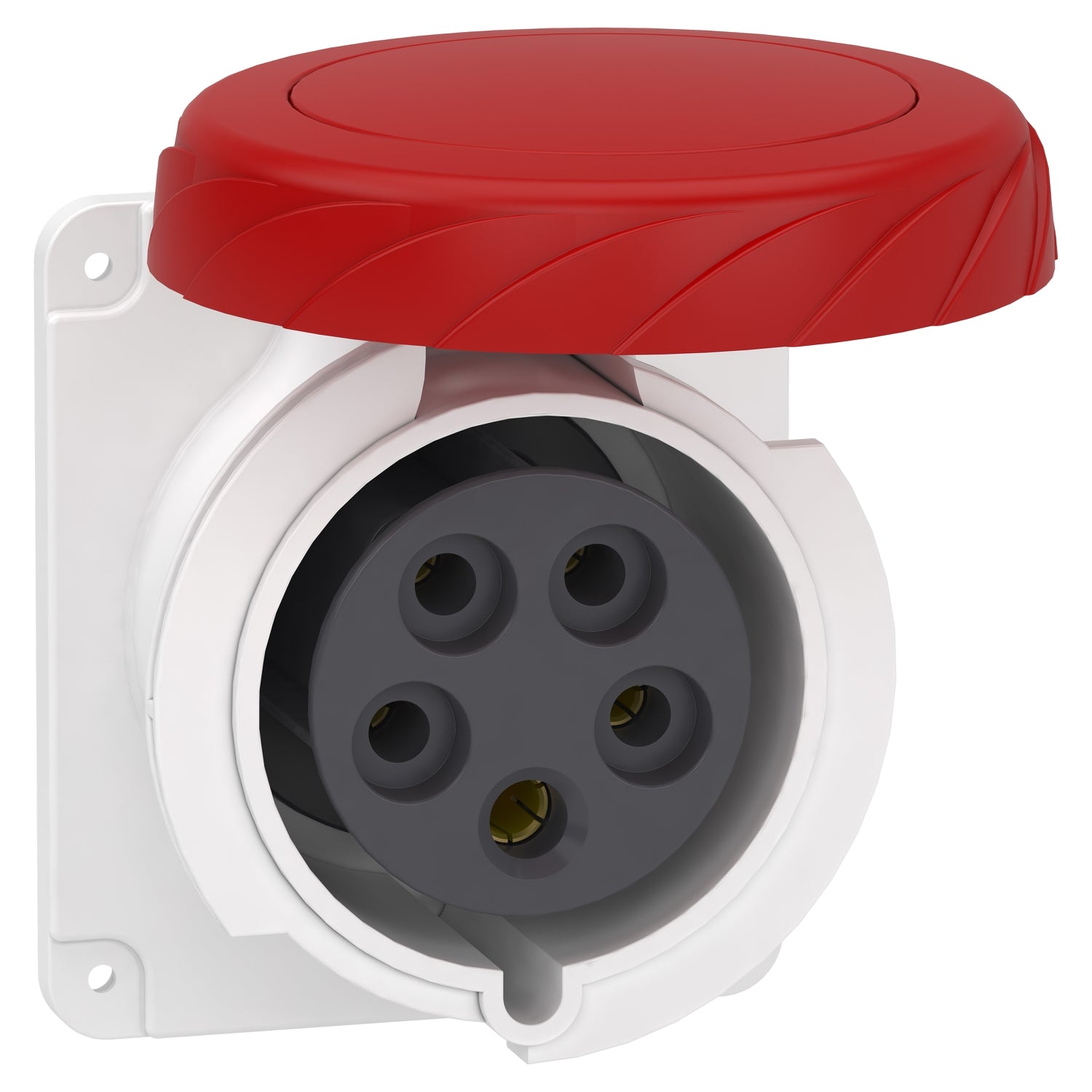PKF32G735 - PratiKa socket - screw - straight - 32A - 3P + N + E - 380...415 V AC - panel Schneider