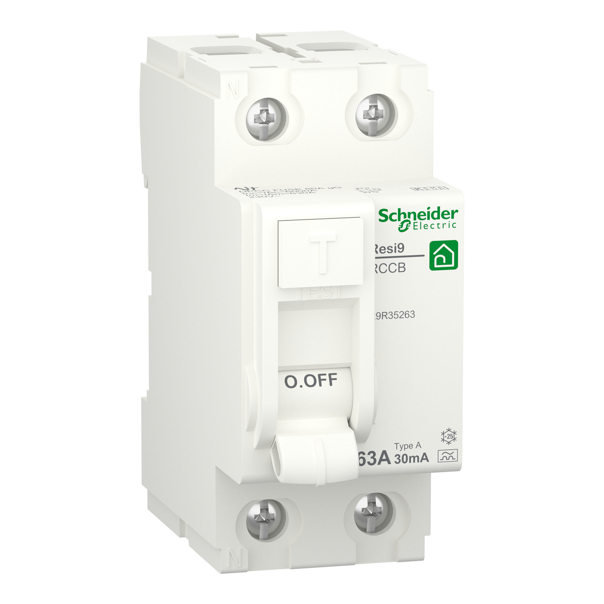 R9R35263 - Interruptor Diferencial Bipolar Resi9 ID 2P 63A 30mA A Schneider