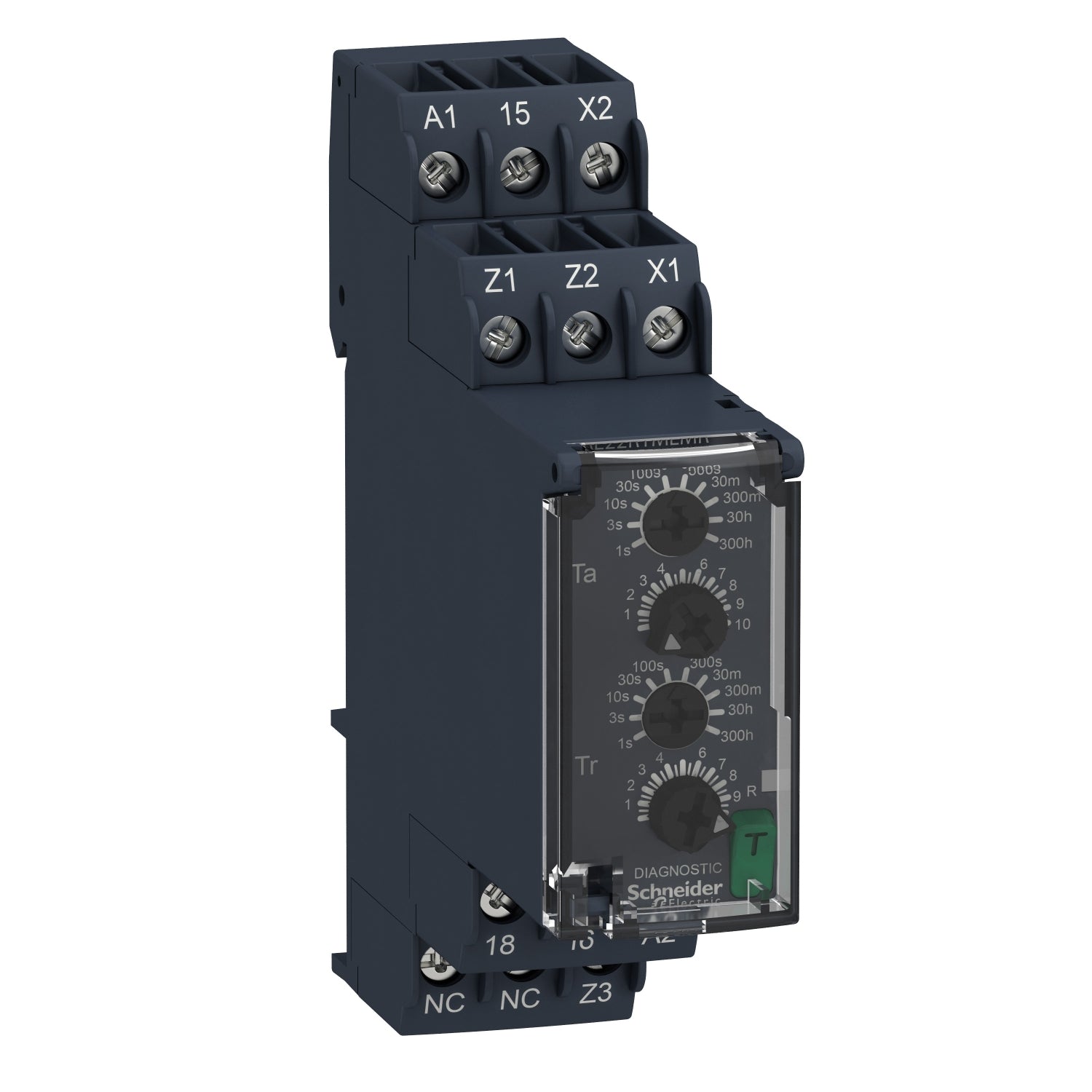 RE22R1MLMR - Relé Temporizador Asimétrico intermitente 0.05s...300h 24...240V CA / CC 1C/S Schneider