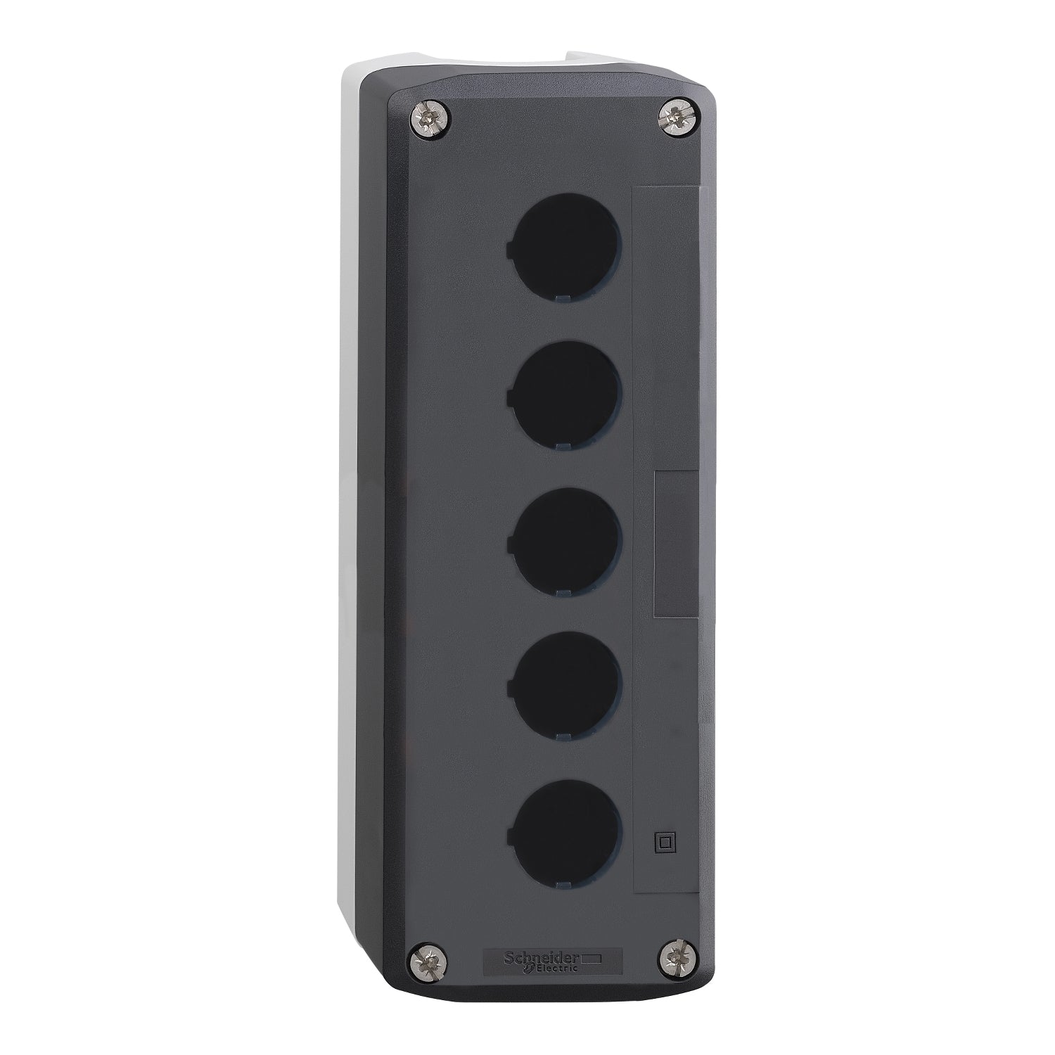XALD05 - Caja vacía plástico Harmony XALD XALK tapa gris oscura para pulsador ø 22 5 orificios Schneider