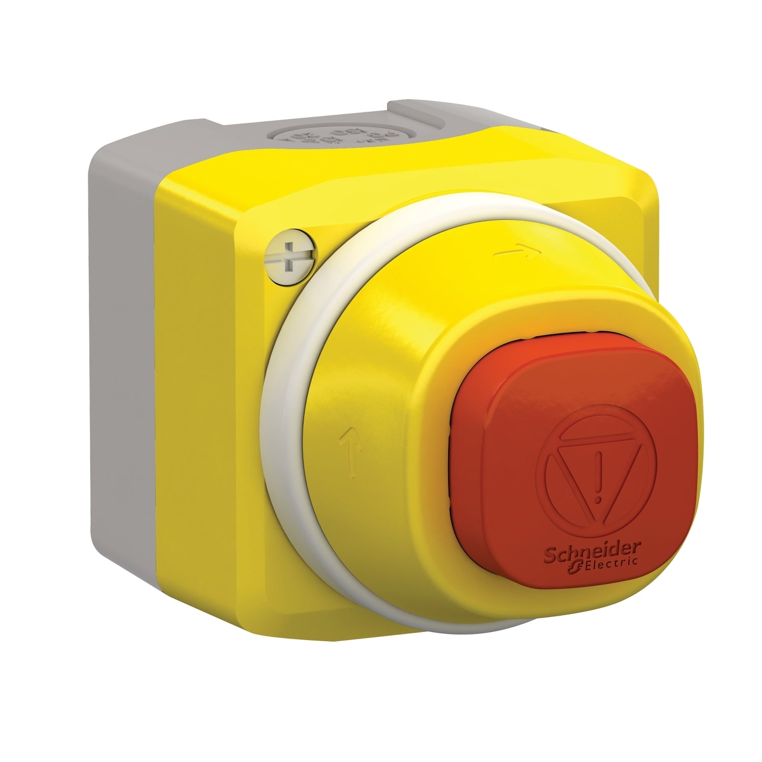 XALK84W3BE - Caja control paro de emergencia iluminada24v 2 colores blanco / rojo fijos 1 na 1 nc Schneider