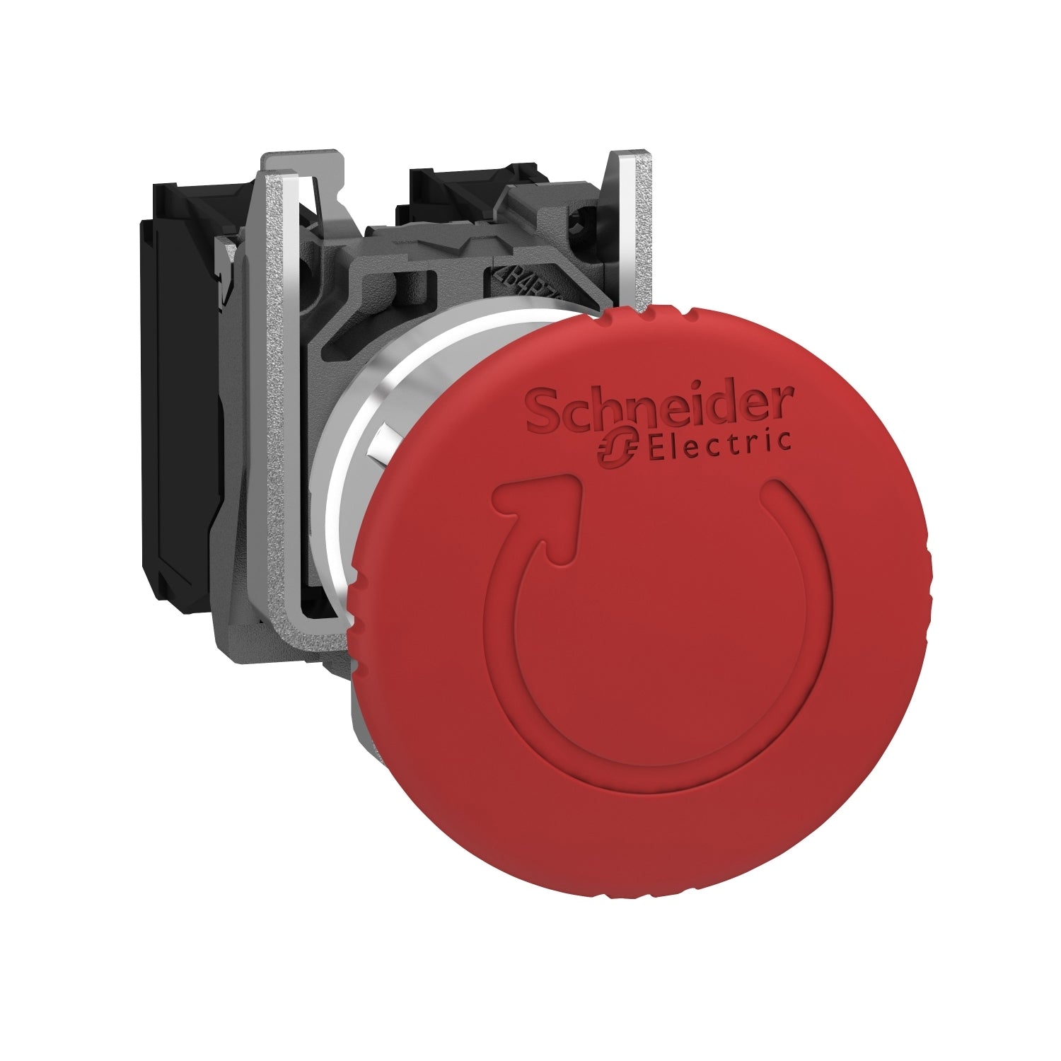 XB4BS84441 - Paro de emergencia Harmony XB4 - metal seta roja Ø40 Ø22 giro del gatillo para liberar 2 NC + 1 NO Schneider