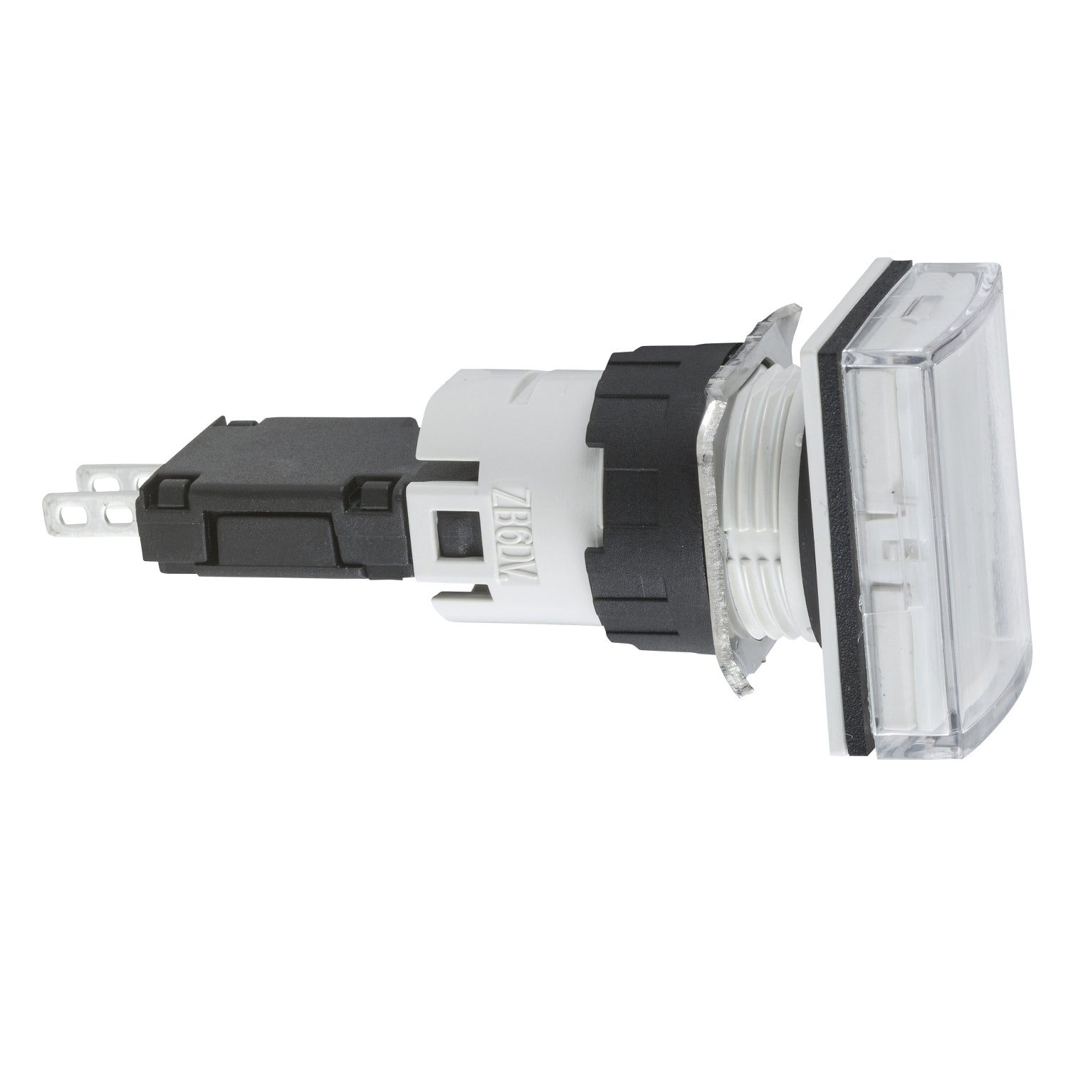 XB6DV1BB - Piloto luminoso rectangular blanco ø 16 - led integrado - 24 v - conector Schneider