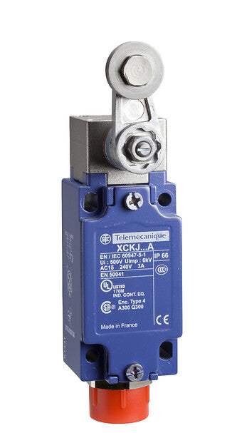 XCKJ10513A - Interruptor de límite, XC Standard, XCKJ, palanca de rodillo de acero, 1NC+1 NO, acción rápida, 7/8" Telemecanique