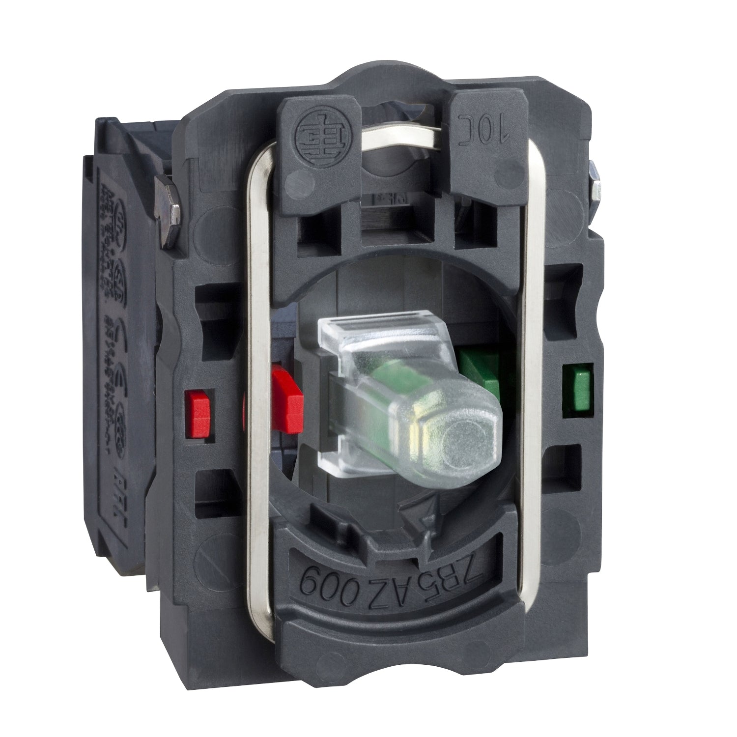 ZB5AW0B45 - Cuerpo pulsador luminoso Harmony XB5 - led 24vca/cc 1na+1nc roj Schneider