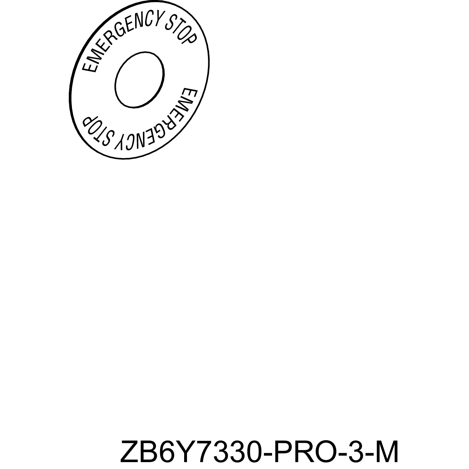 ZB6Y7330 - Leyenda marcada ø45 for emergency stopulsar-pulsar - emergency stop Schneider