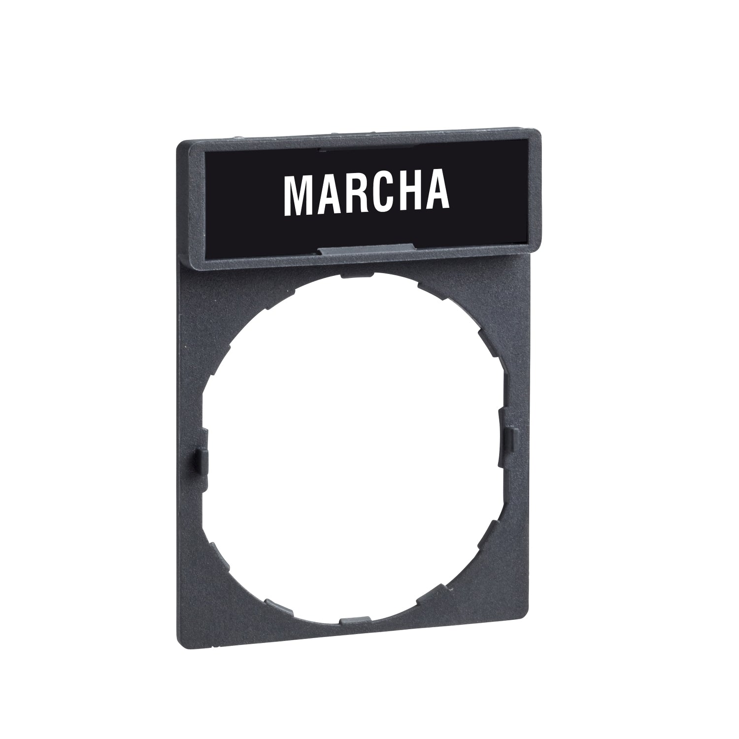 ZBY2403 - Porta etiqueta c/etiqueta marcha Schneider